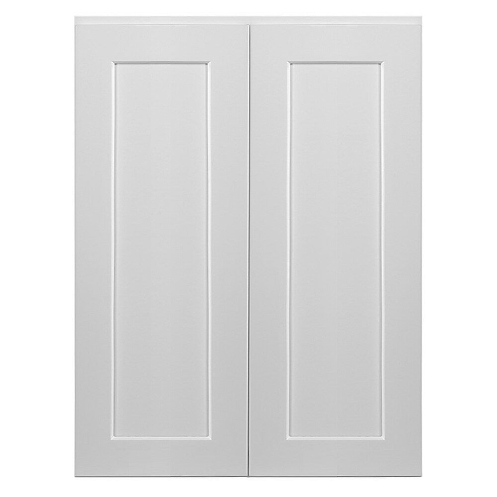 Design House Brookings 27-in W x 36-in H x 12-in D White Maple Wall Fully Assembled Plywood Cabinet (Recessed Panel Shaker Door Style)