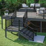 Deckorators ADA-Compliant 8-ft x 2-in Textured Black Aluminum Deck Handrail Kit