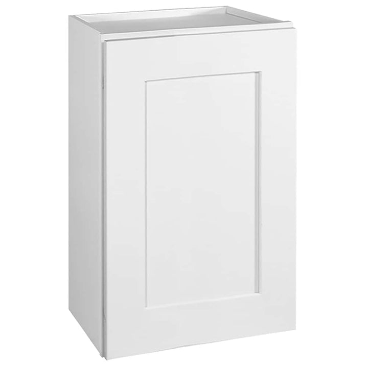 Design House Brookings 15-in W x 24-in H x 12-in D White Maple Wall Fully Assembled Plywood Cabinet (Recessed Panel Shaker Door Style)