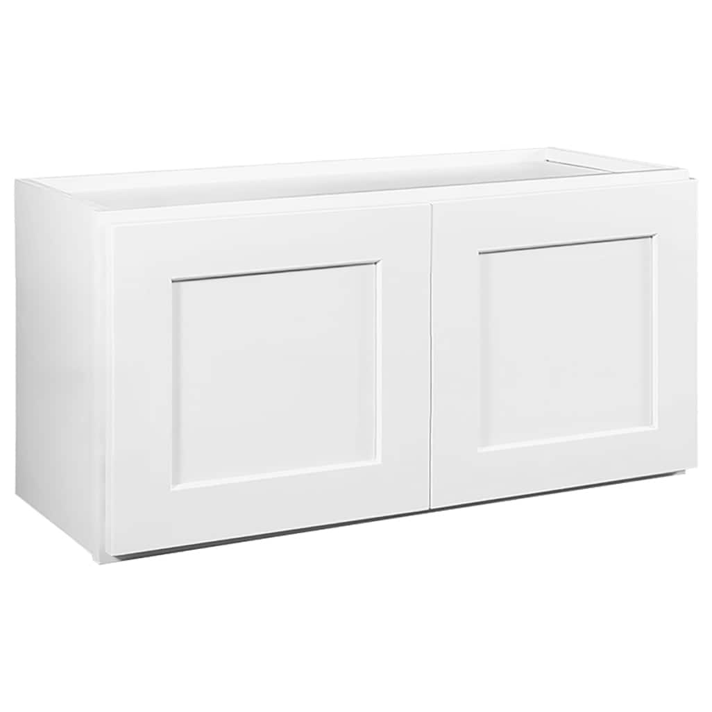 Design House Brookings 36-in W x 18-in H x 12-in D White Unfinished Maple Wall Fully Assembled Plywood Cabinet (Recessed Panel Shaker Door Style)