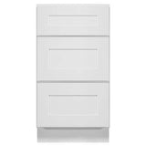 Design House Brookings 18-in W x 34.5-in H x 24-in D White Maple 3-Drawer Base Ready To Assemble Plywood Cabinet (Recessed Panel Style)