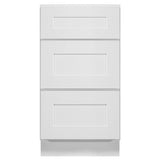 Design House Brookings 18-in W x 34.5-in H x 24-in D White Maple 3-Drawer Base Fully Assembled Plywood Cabinet (Recessed Panel Style)
