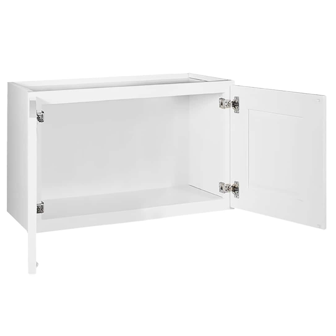 Design House Brookings 30-in W x 18-in H x 12-in D White Maple Wall Ready To Assemble Plywood Cabinet (Recessed Panel Shaker Door Style)