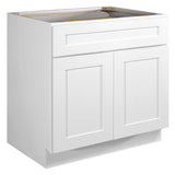Design House Brookings 33-in W x 34.5-in H x 24-in D White Maple L-shaped 1-Drawer Base Fully Assembled Plywood Cabinet (Recessed Panel Shaker Style)