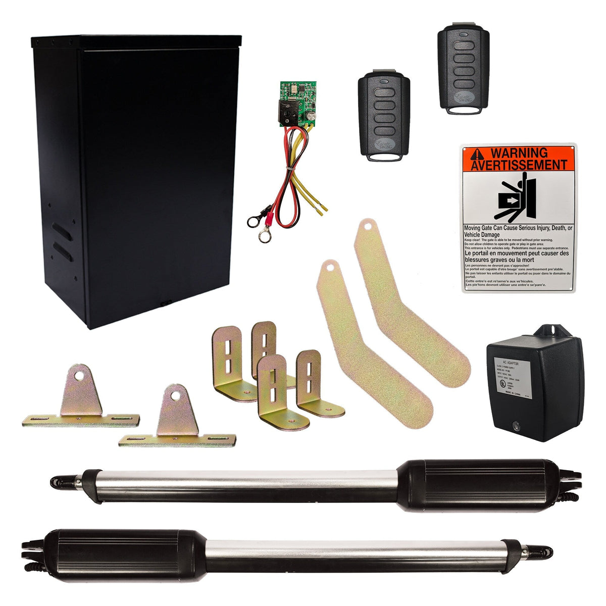 Estate Swing 12-ft Dual Swing Universal Battery Driveway Gate Opener Kit
