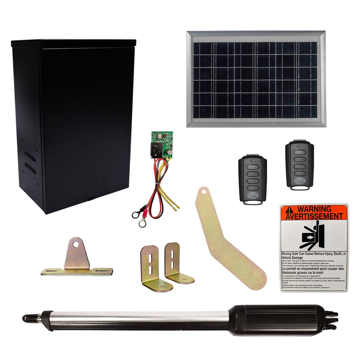 Estate Swing 16-ft Dual Swing Universal Battery Driveway Gate Opener Kit (Solar Compatible)