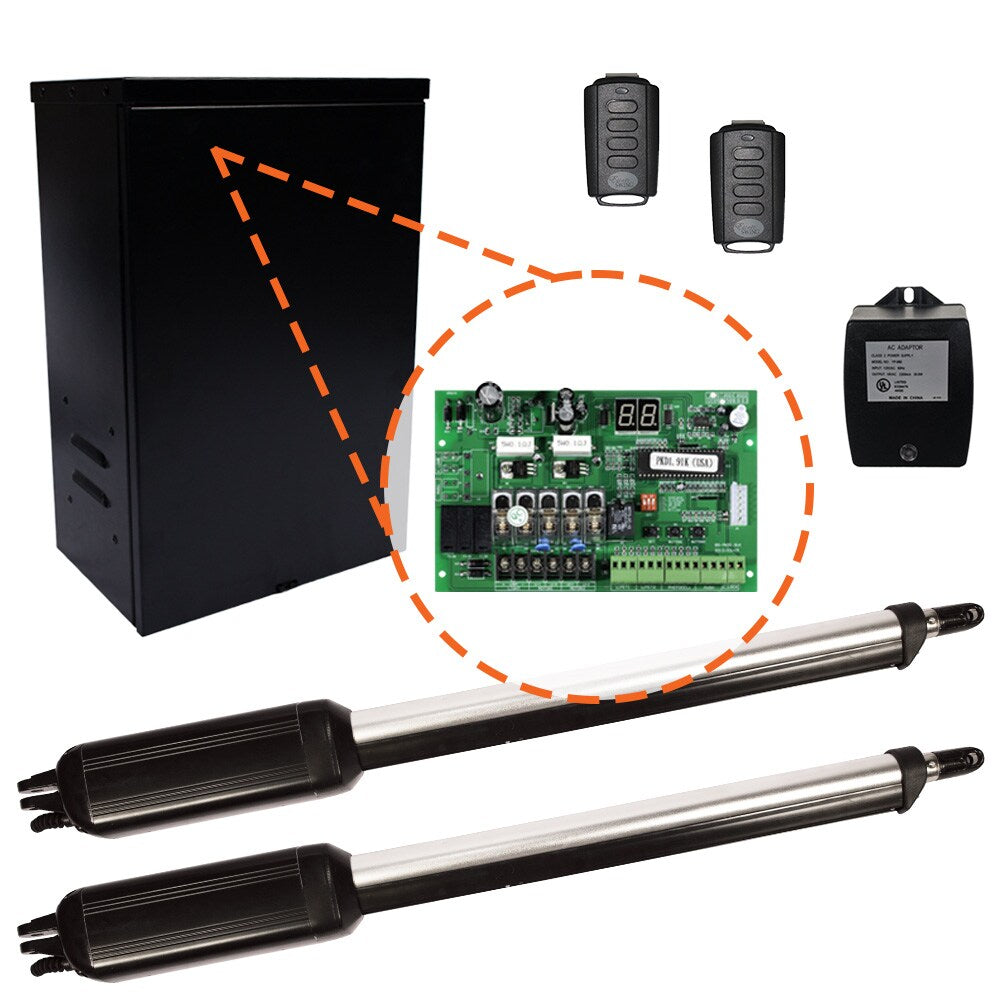 Estate Swing 12-ft Dual Swing Universal Battery Driveway Gate Opener Kit