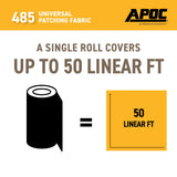 APOC 485 Universal Patching Fabric, Coated Glass – 6 in. x 50 ft Roll