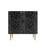 Clihome 15.75-in W x 31.93-in H Mdf Black Freestanding Utility Storage Cabinet