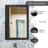 Design House Ventura 24-in x 30-in Surface Mount Espresso Mirrored Medicine Cabinet