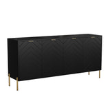 Clihome 17.72-in W x 30.12-in H Mdf Black Freestanding Utility Storage Cabinet
