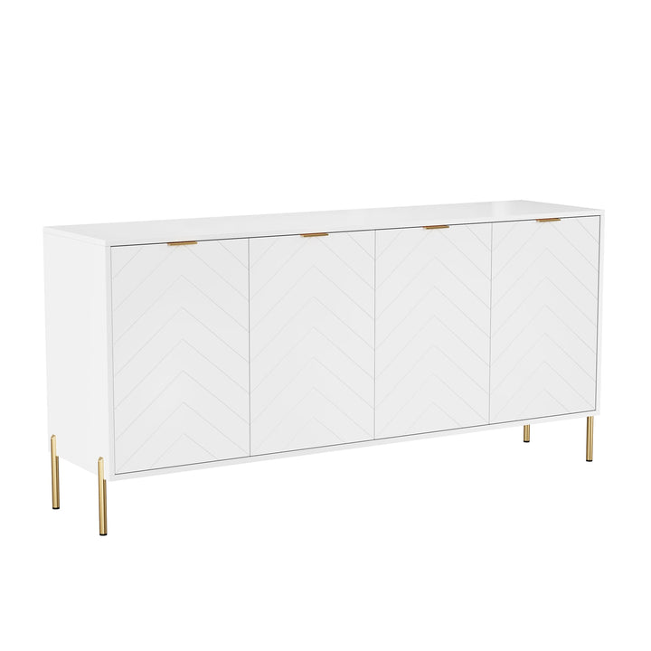 Clihome 17.72-in W x 30.12-in H Mdf White Freestanding Utility Storage Cabinet