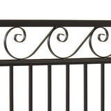 Gilpin 4-ft H x 6-ft W Black Steel Spaced Picket Flat-top Decorative Fence Panel