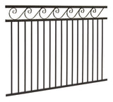 Gilpin 4-ft H x 6-ft W Black Steel Spaced Picket Flat-top Decorative Fence Panel