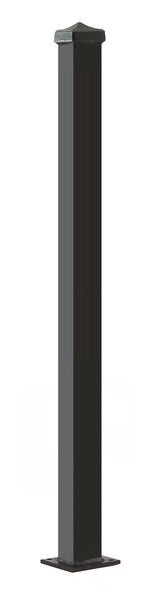 Gilpin 3-ft H x 1-1/2-in W Black Steel Decorative Metal Decorative Universal Fence Post