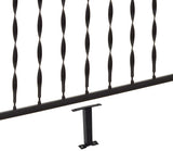 Gilpin Black Metal Post Connector for Decking and Porches - 6.125-in x 4.5-in - Steel Railing Support Bracket