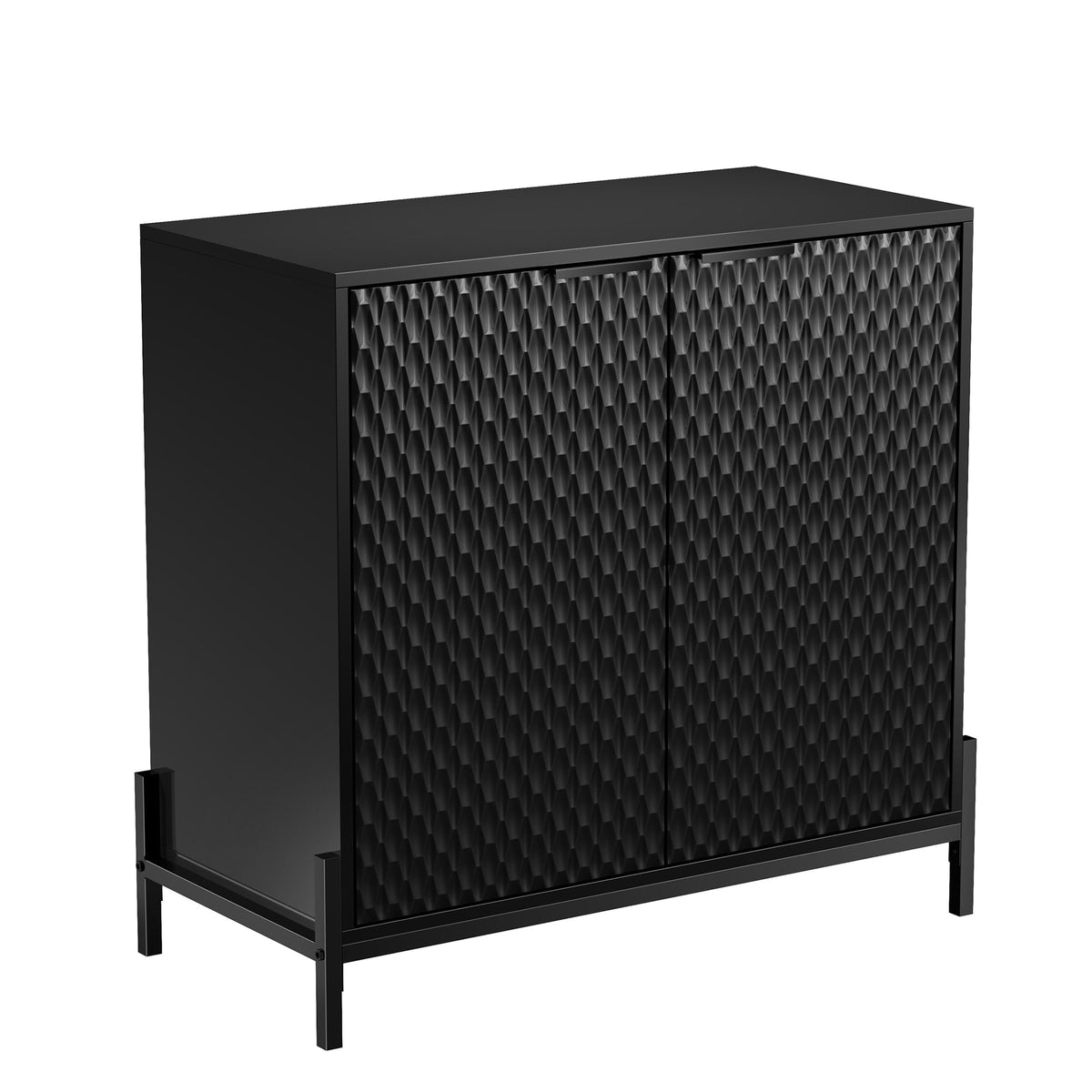Clihome 15.67-in W x 31.5-in H Mdf Black Freestanding Utility Storage Cabinet