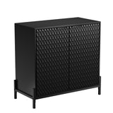 Clihome 15.67-in W x 31.5-in H Mdf Black Freestanding Utility Storage Cabinet