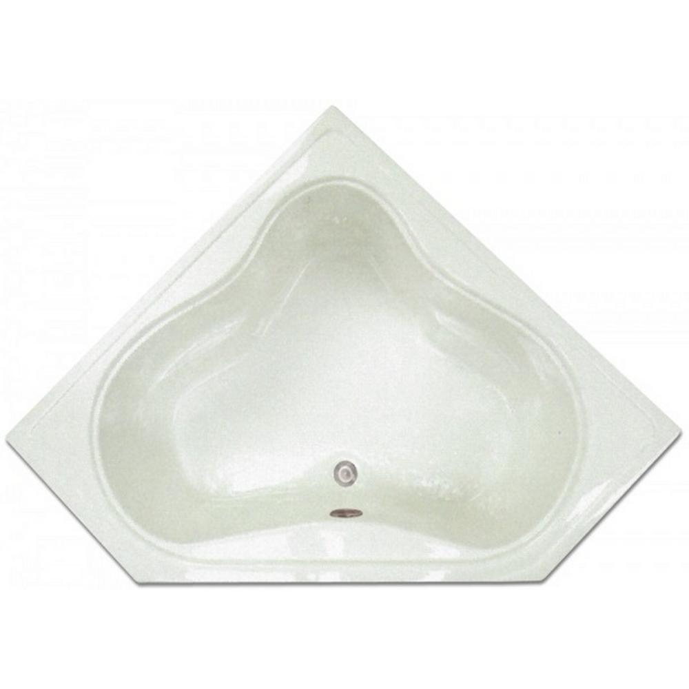 4.48 ft. Corner Drop-In Non-Whirlpool Bathtub in White - Super Arbor