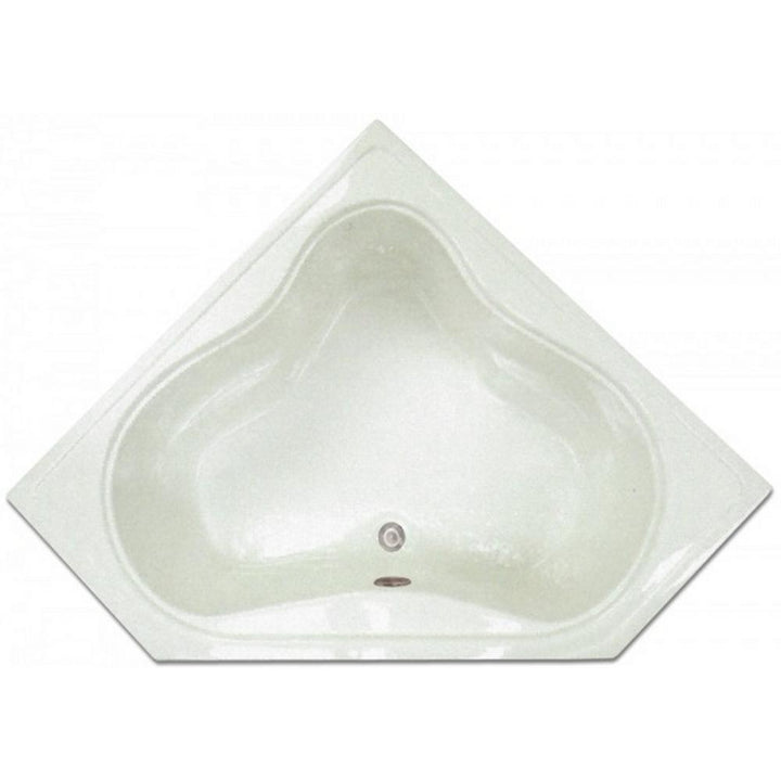 4.48 ft. Corner Drop-In Non-Whirlpool Bathtub in White - Super Arbor