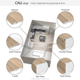 CALI 1.31-in x 72.83-in Point Break Pine Vinyl Floor Reducer