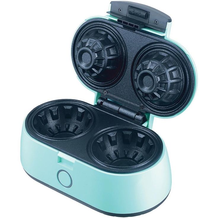 Blue Double Waffle Bowl Maker