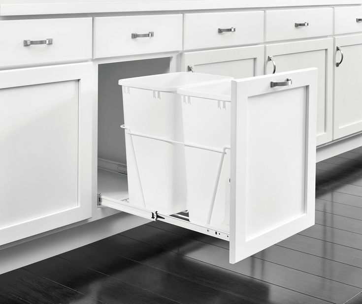 Rev-A-Shelf 20-Quart Plastic Soft Close Pull Out Trash Can