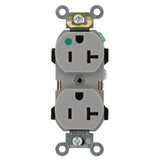 20-Amp Hospital Grade Extra Heavy Duty Self Grounding Duplex Outlet, White - Super Arbor