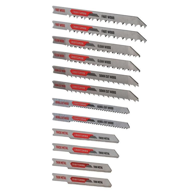 CRAFTSMAN 12-Pack Set U-shank High-carbon Steel Jigsaw Blade Set