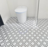 Giorbello White and Black 12-in x 12-in Polished Natural Stone Marble Mixed Pattern Marble Look Floor and Wall Tile (5-sq. ft/ Carton)