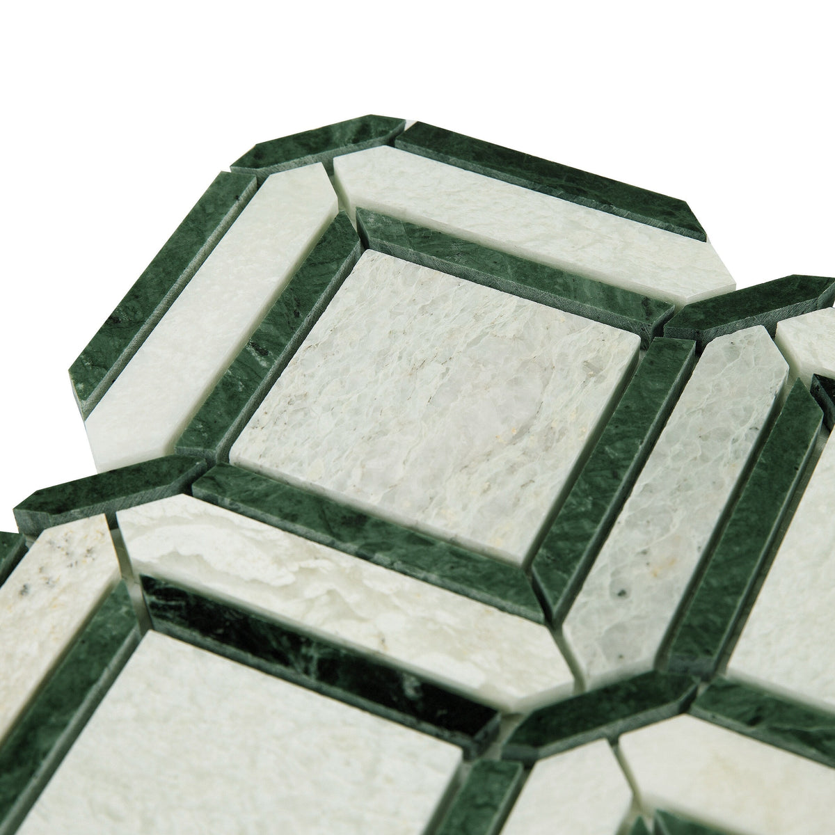 Giorbello Ming Green 12-in x 12-in Polished Natural Stone Marble Mixed Pattern Marble Look Floor and Wall Tile (5-sq. ft/ Carton)