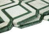 Giorbello Ming Green 12-in x 12-in Polished Natural Stone Marble Mixed Pattern Marble Look Floor and Wall Tile (5-sq. ft/ Carton)
