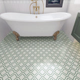 Giorbello Ming Green 12-in x 12-in Polished Natural Stone Marble Mixed Pattern Marble Look Floor and Wall Tile (5-sq. ft/ Carton)