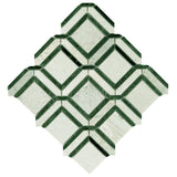Giorbello Ming Green 12-in x 12-in Polished Natural Stone Marble Mixed Pattern Marble Look Floor and Wall Tile (5-sq. ft/ Carton)