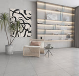 Giorbello (Sample) Melange Gray 4-in x 12-in Matte Porcelain Stone Look Floor and Wall Tile