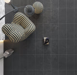 Giorbello Melange Black 12-in x 24-in Matte Porcelain Stone Look Floor and Wall Tile (16-sq. ft/ Carton)
