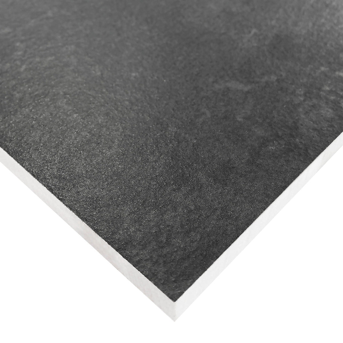 Giorbello (Sample) Melange Black 4-in x 12-in Matte Porcelain Stone Look Floor and Wall Tile