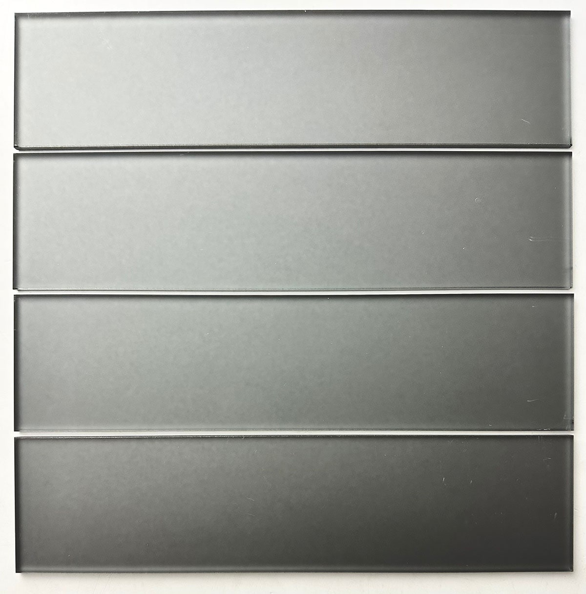 Abolos Custom Frosted Gray 3-in x 12-in Matte Glass Subway Peel and stick Wall Tile product image