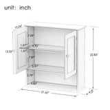 Maocao Hoom 6.5-in x 22.83-in x 21.65-in White Bathroom Wall Cabinet