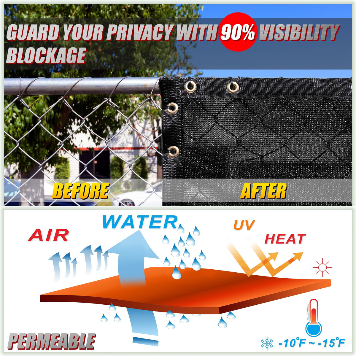 ColourTree 8-ft H Hdpe Chain Link Fence Screen
