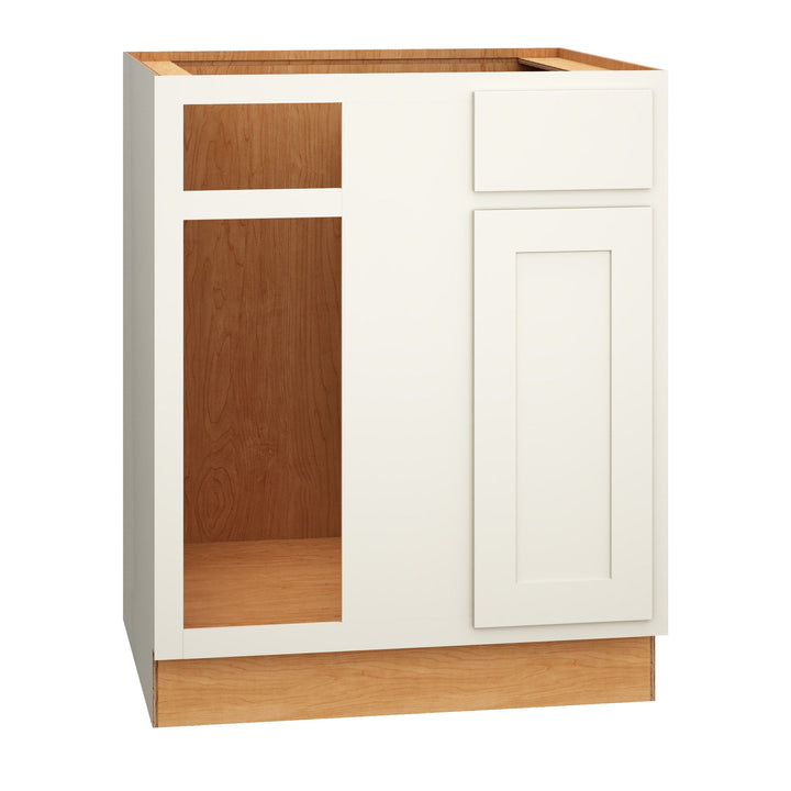 Diamond Express Jamestown 36-in W x 34.5-in H x 24-in D White Partial Overlay Blind 1-Drawer Base Fully Assembled Plywood Cabinet (Recessed Panel Shaker Style)