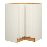 Diamond Express Jamestown 36-in W x 34.5-in H x 24-in D White Partial Overlay L-shaped Corner Base Fully Assembled Plywood Cabinet (Recessed Panel Shaker Style)