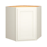 Diamond Express Jamestown 30-in W x 30-in H x 24-in D White Partial Overlay Diagonal Corner Wall Fully Assembled Plywood Cabinet (Recessed Panel Shaker Style)
