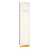Diamond Express Jamestown 18-in W x 84-in H x 24-in D White Partial Overlay Pantry Fully Assembled Plywood Cabinet (Recessed Panel Shaker Door Style)