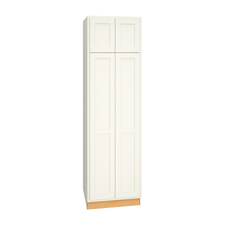 Diamond Express Jamestown 24-in W x 84-in H x 24-in D White Partial Overlay Pantry Fully Assembled Plywood Cabinet (Recessed Panel Shaker Door Style)