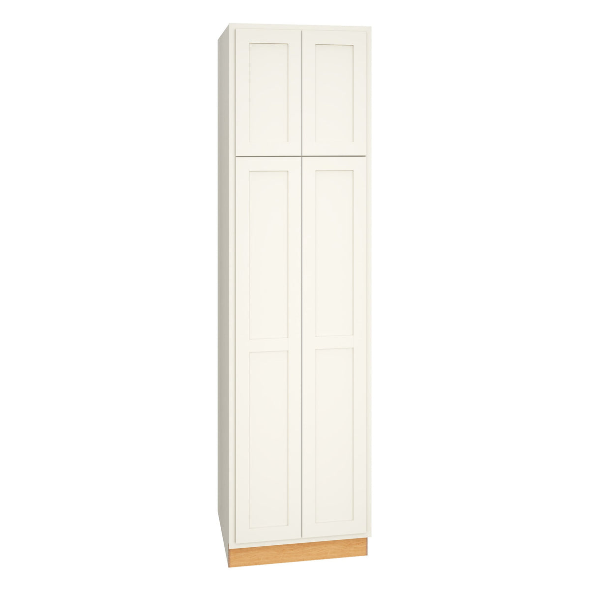Diamond Express Jamestown 24-in W x 90-in H x 24-in D White Partial Overlay Pantry Fully Assembled Plywood Cabinet (Recessed Panel Shaker Door Style)