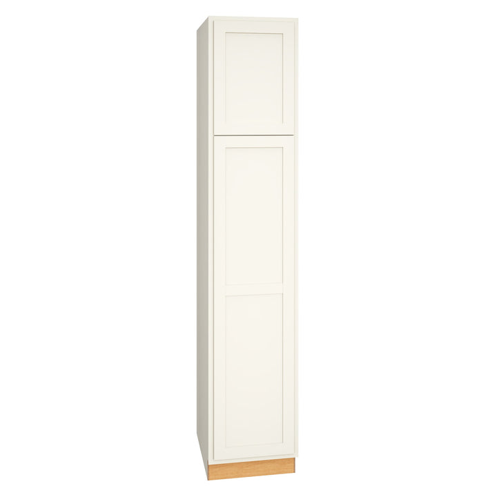 Diamond Express Jamestown 18-in W x 96-in H x 24-in D White Partial Overlay Pantry Fully Assembled Plywood Cabinet (Recessed Panel Shaker Door Style)