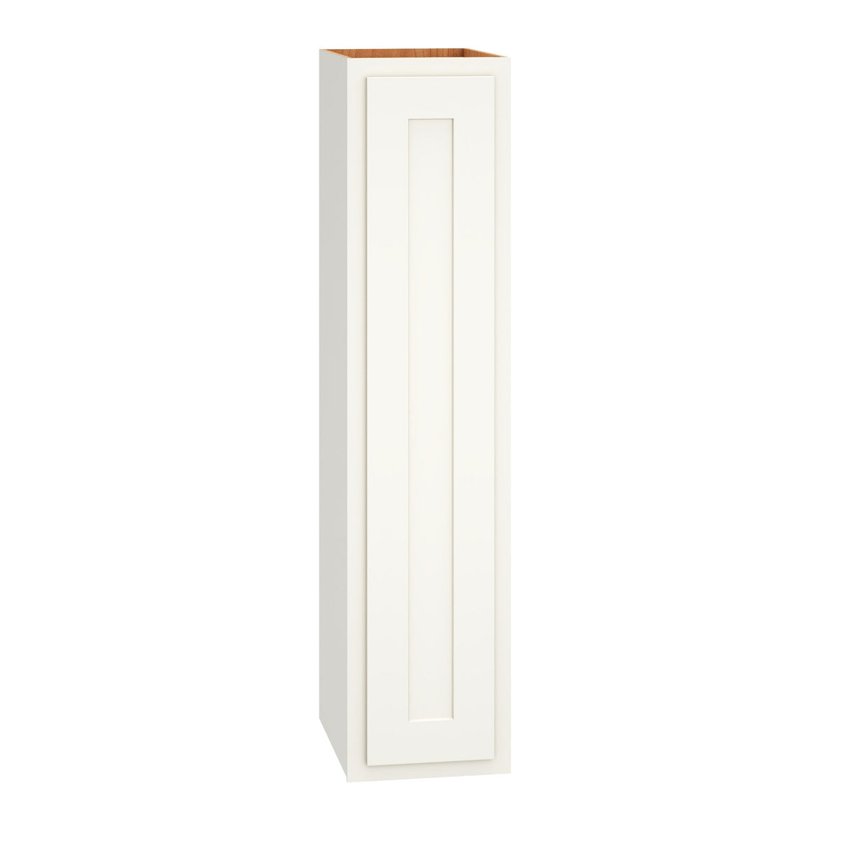 Diamond Express Jamestown 9-in W x 39-in H x 12-in D White Partial Overlay Wall Fully Assembled Plywood Cabinet (Recessed Panel Shaker Door Style)