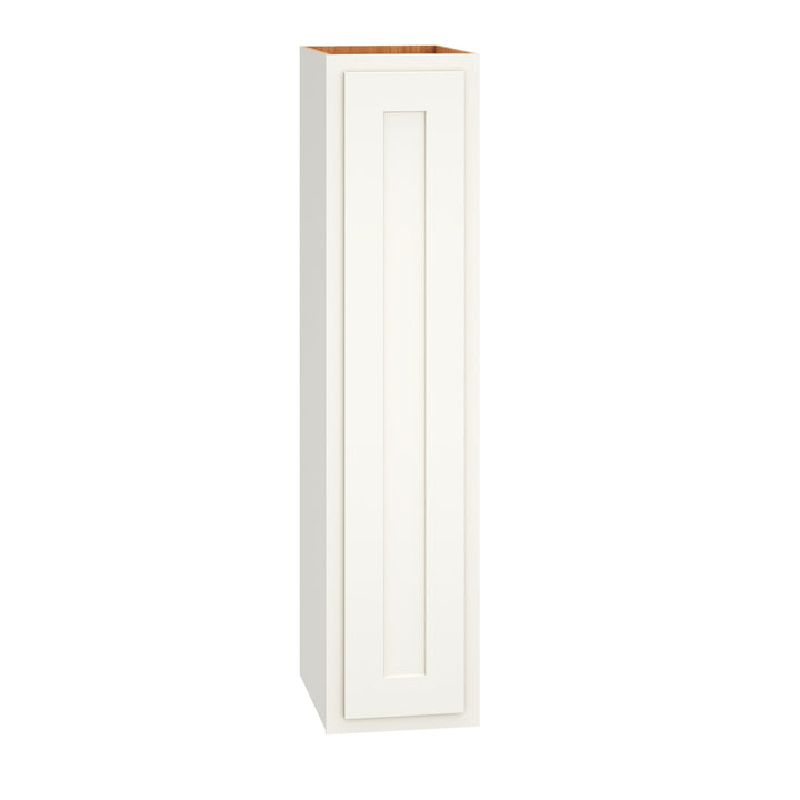 Diamond Express Jamestown 9-in W x 39-in H x 12-in D White Partial Overlay Wall Fully Assembled Plywood Cabinet (Recessed Panel Shaker Door Style)
