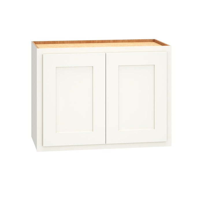 Diamond Express Jamestown 24-in W x 18-in H x 12-in D White Partial Overlay Wall Fully Assembled Plywood Cabinet (Recessed Panel Shaker Door Style)